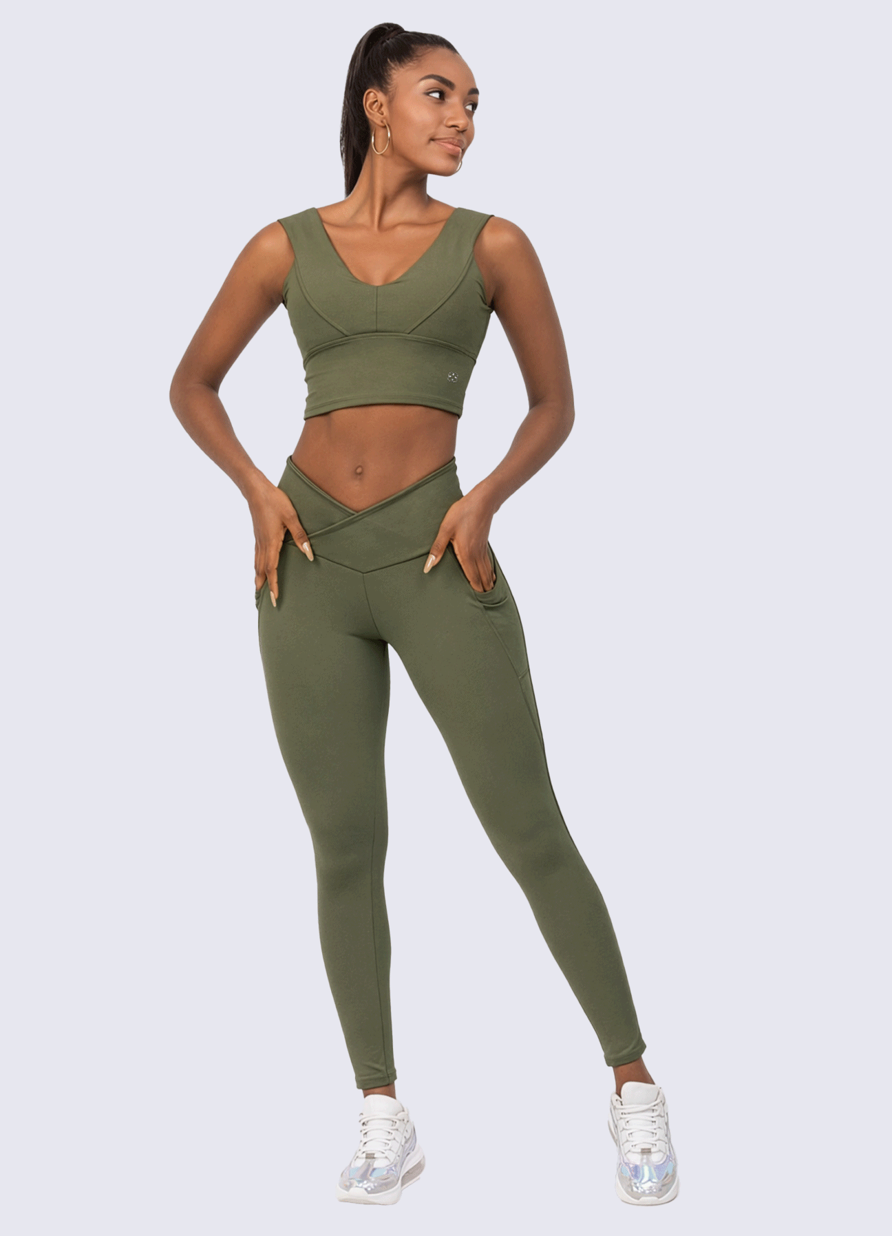 LEGGING EMANA V PERFECT - ARMY GREEN