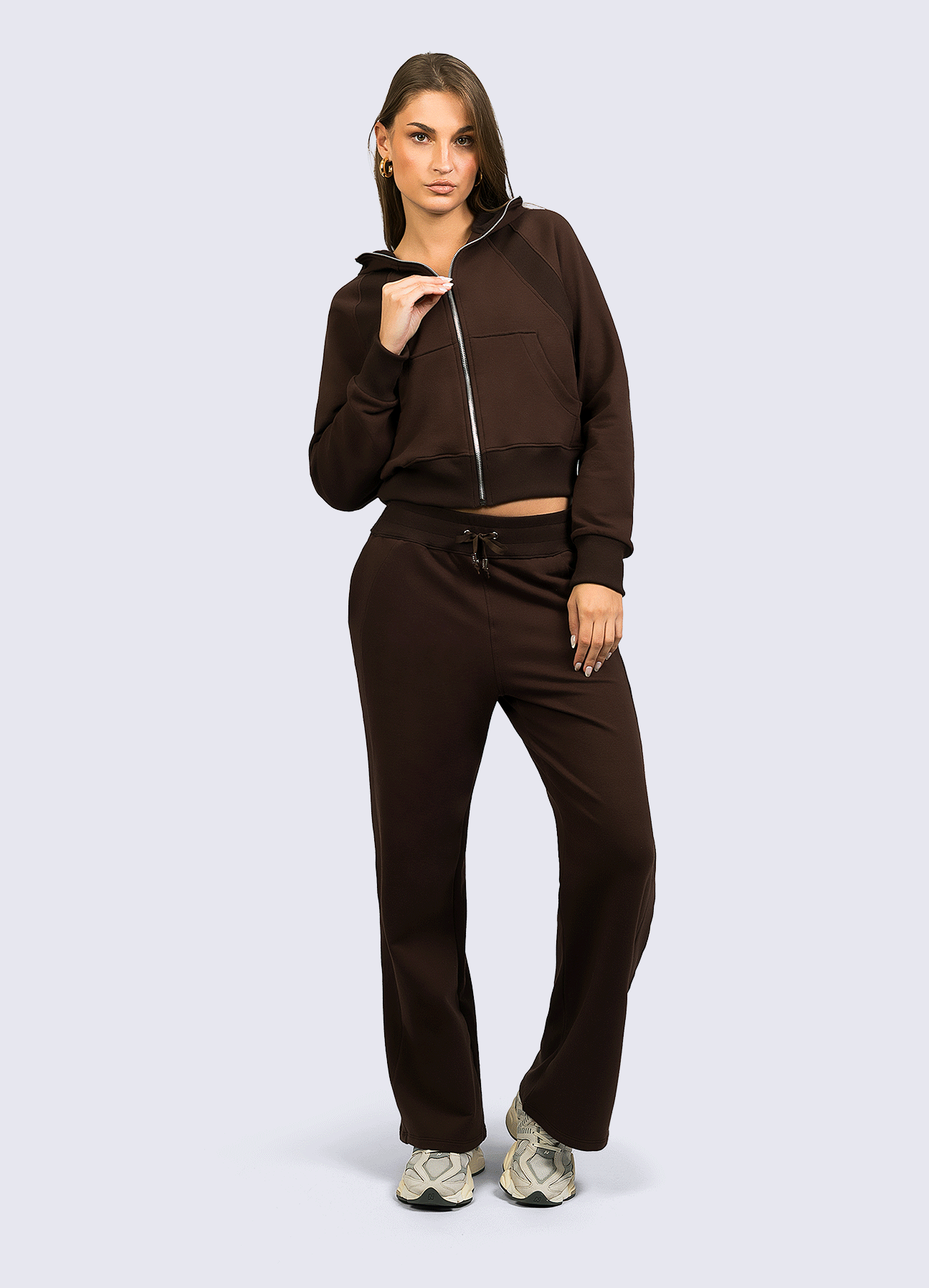 PANT ATHLEISURE - DARK BROWN