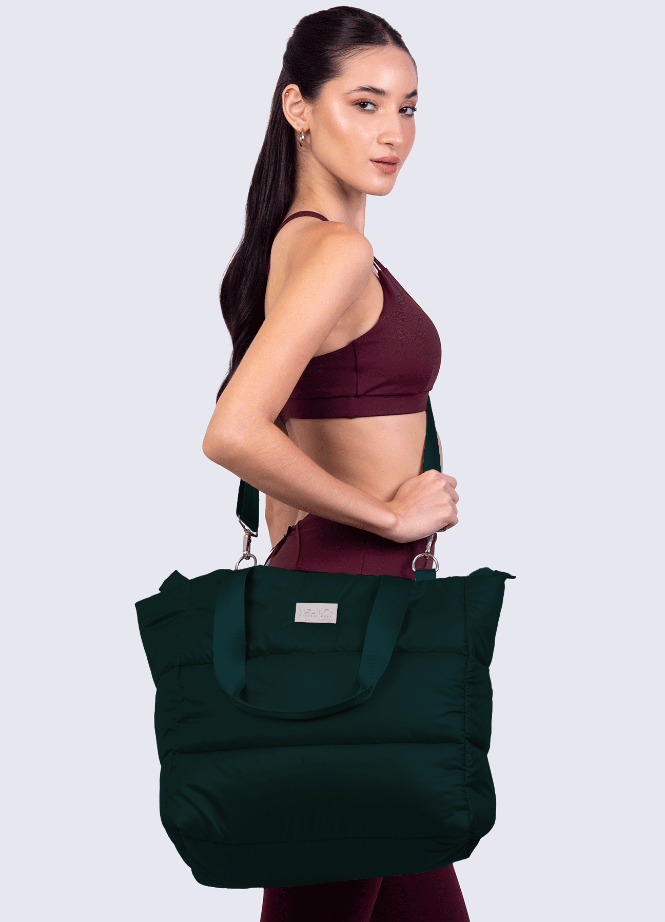 BAG PUFF-GREEN BOTTLE