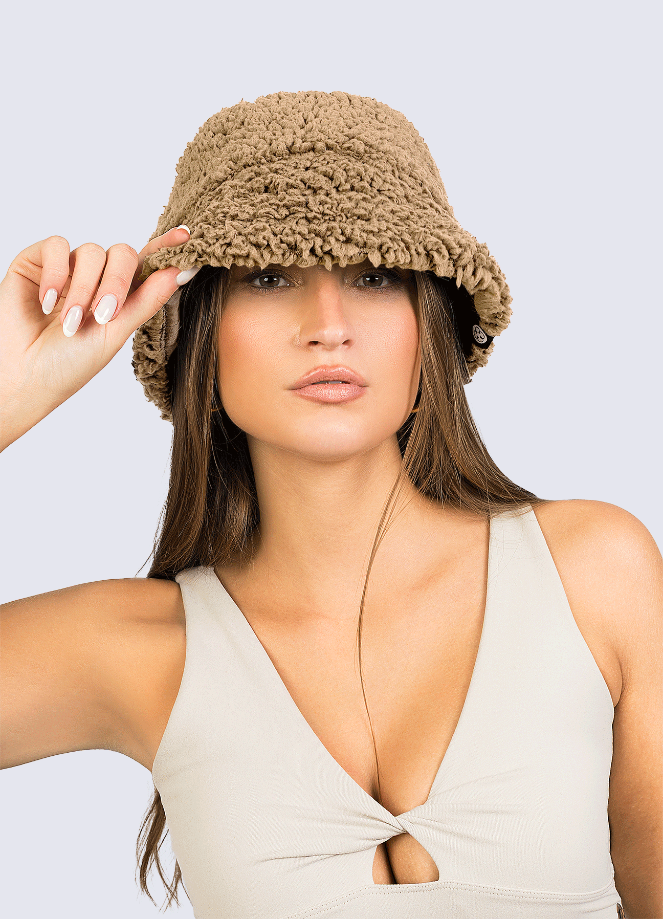 BUCKET HAT FLEECE - BEIGE