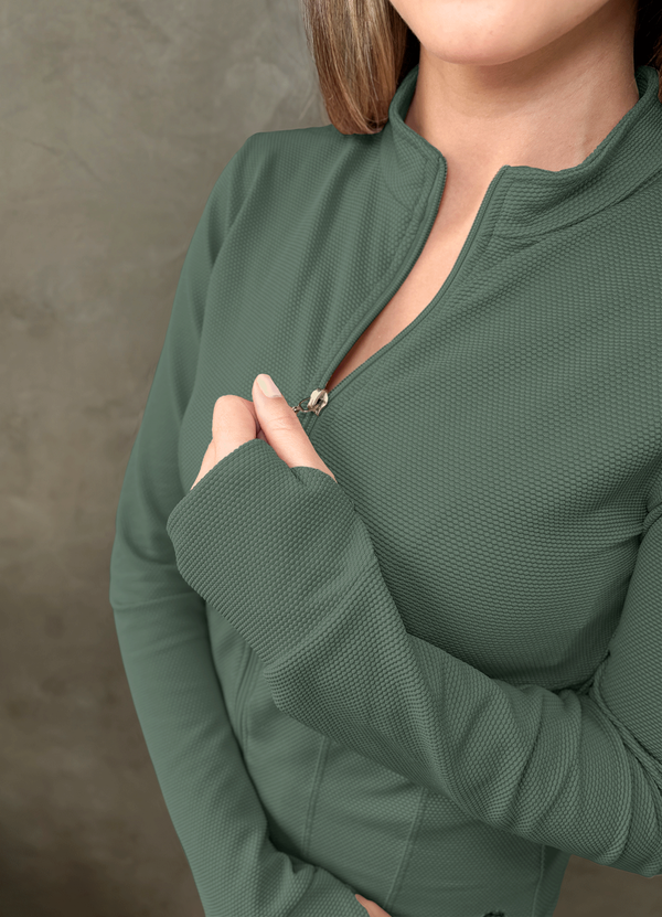 JACKET STAY TEXTURE SAGE GREEN