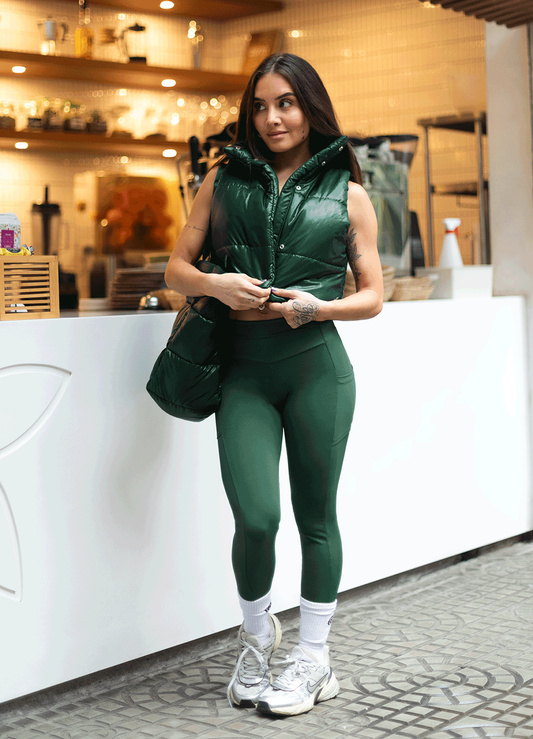 VEST PUFF - GREEN BOTTLE