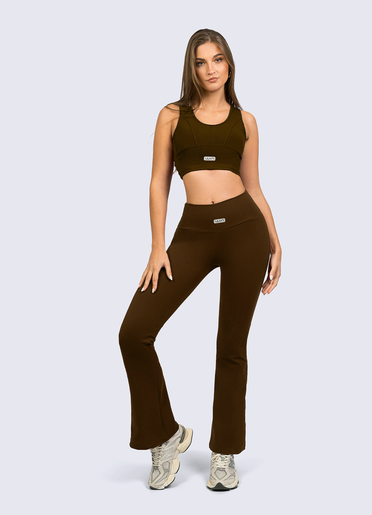 PANT FLARE BASIC - DARK BROWN