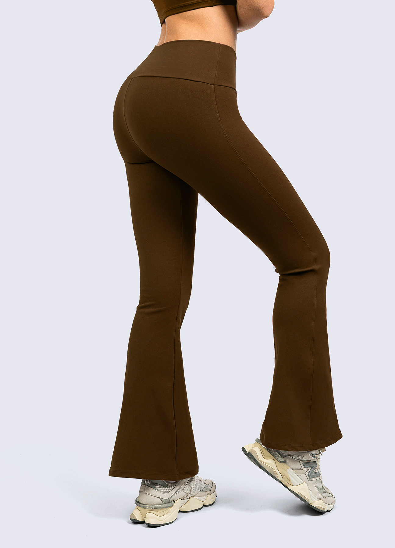 PANT FLARE BASIC - DARK BROWN