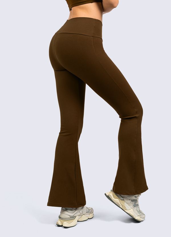 PANT FLARE BASIC - DARK BROWN