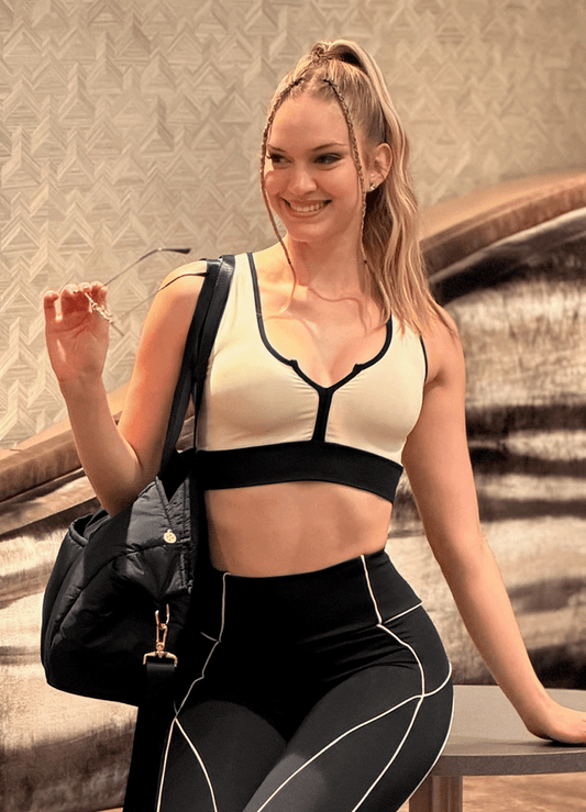 TOP EMANA LINE - BLACK/IVORY