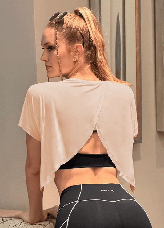 T-SHIRT SPORTY - BEIGE