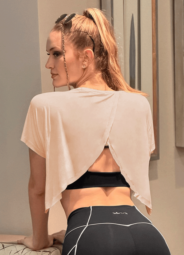 T-SHIRT SPORTY - BEIGE