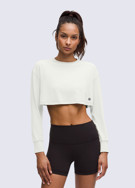TSHIRT CROP SUPERNOVA - ECRU