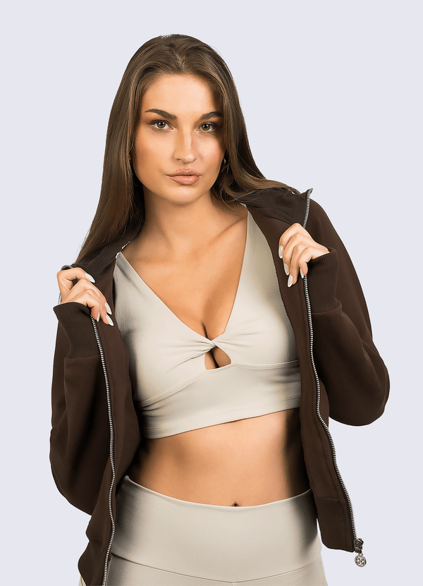 JACKET ATHLEISURE - BROWN