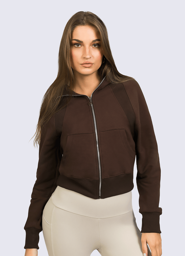 JACKET ATHLEISURE - BROWN