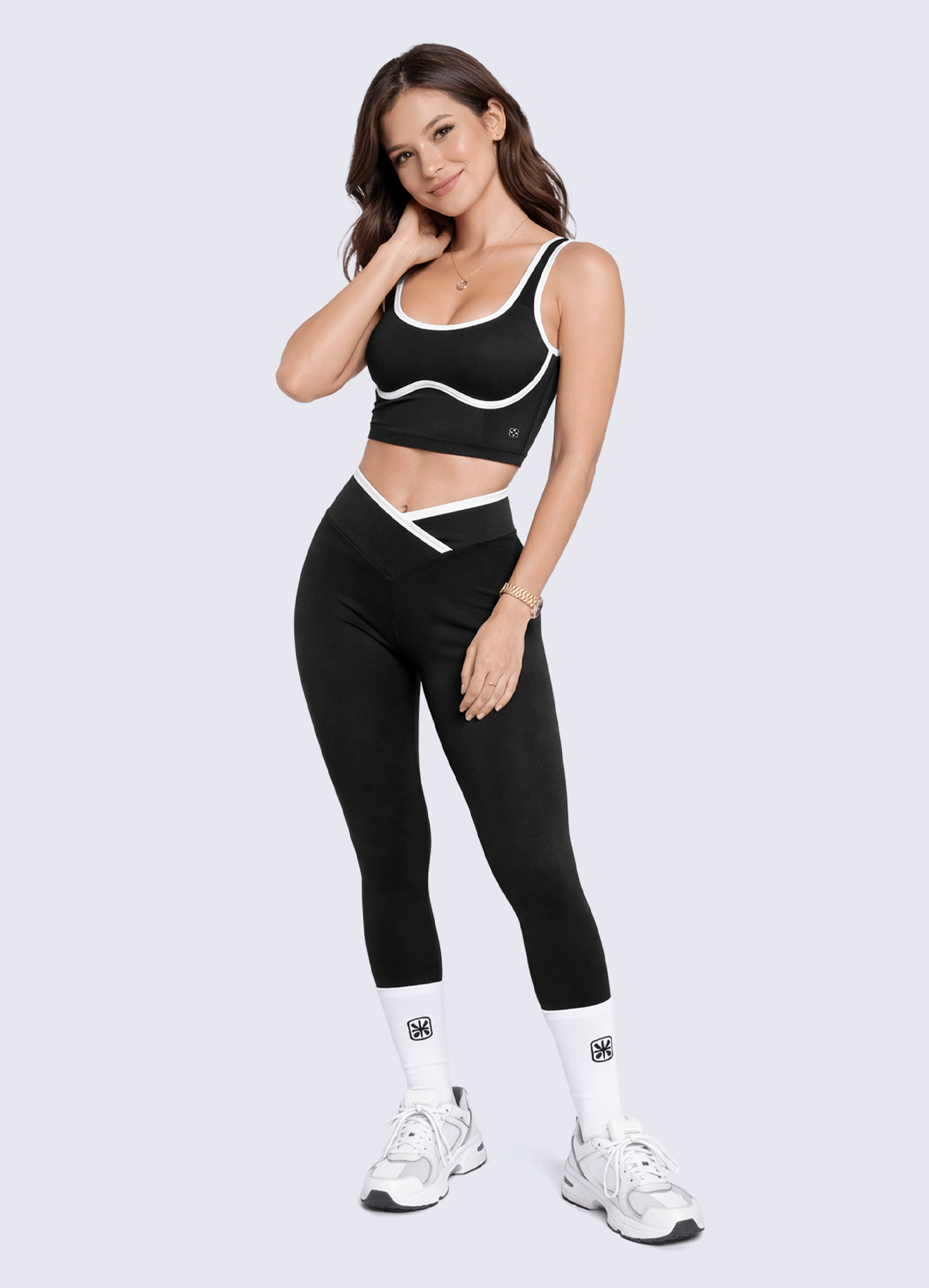 LEGGING EMANA CONTRAST - BLACK