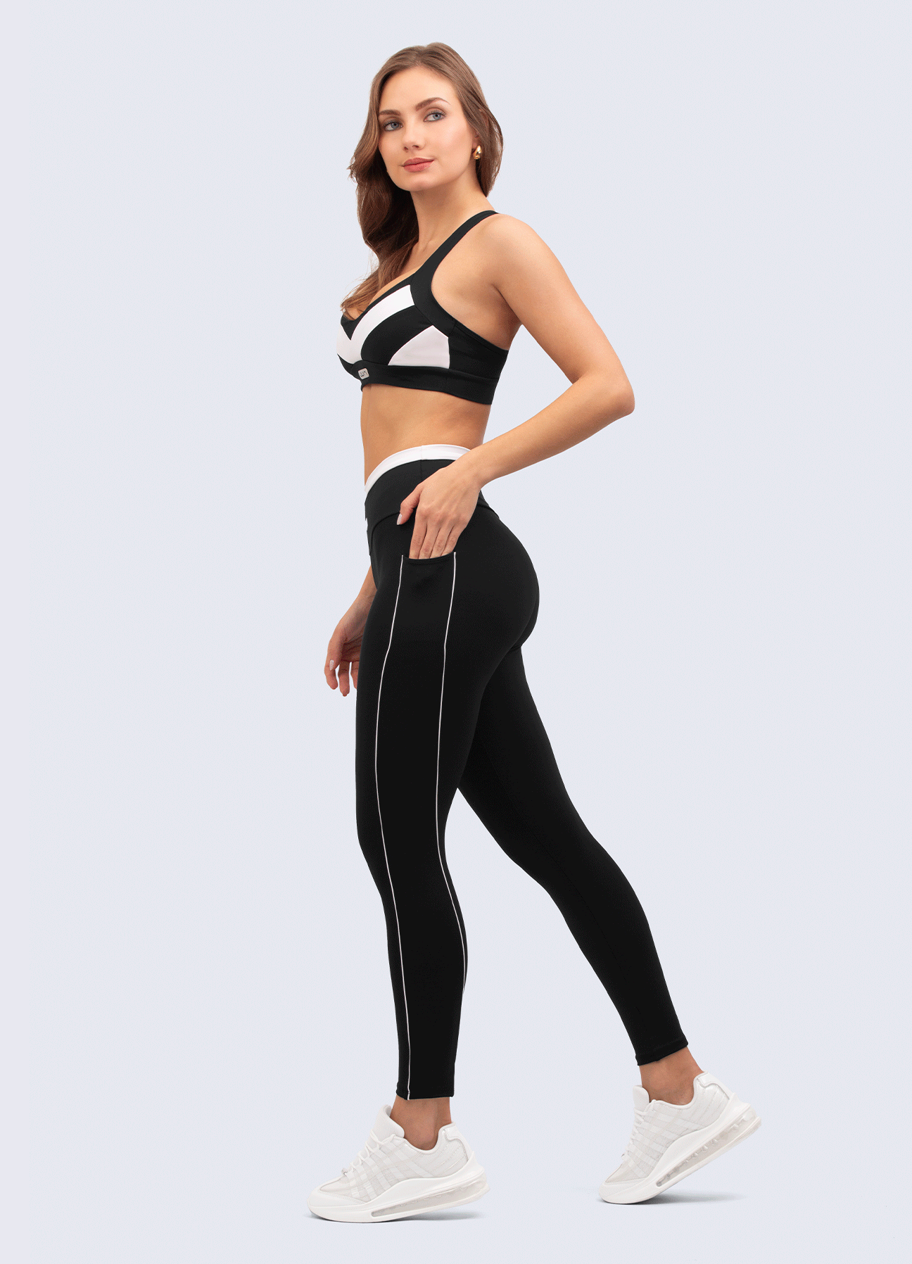 LEGGING EMANA PERFECTLY - BLACK/WHITE