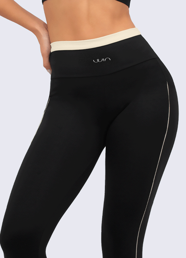 LEGGING EMANA PERFECTLY - BLACK/IVORY