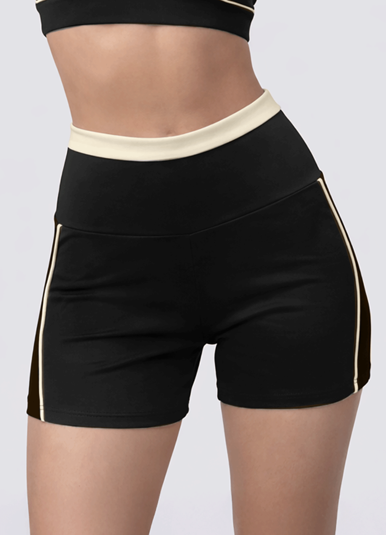 SHORT EMANA SILHOUETTE - BLACK/IVORY