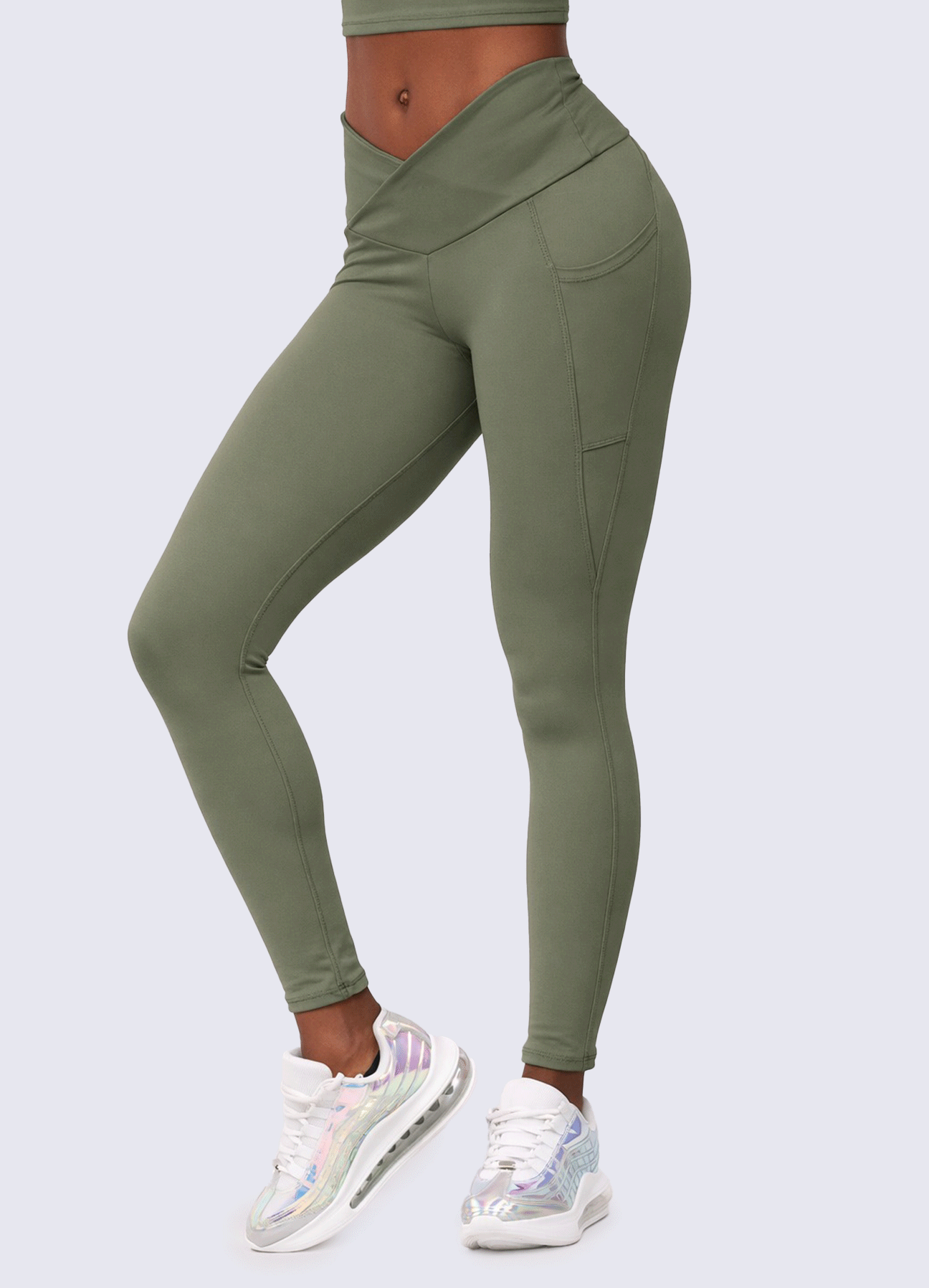 LEGGING EMANA V PERFECT - ARMY GREEN