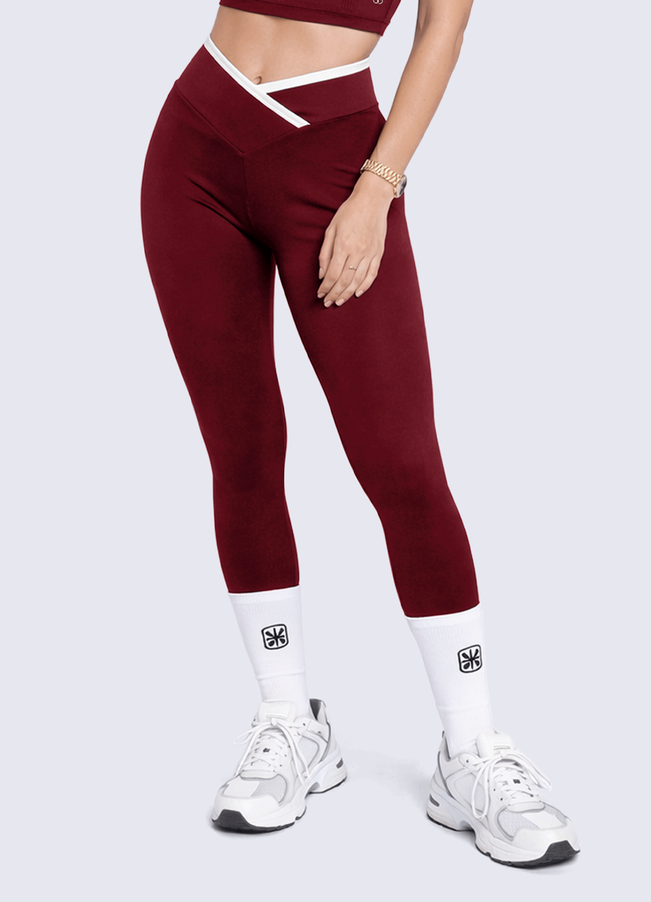 LEGGING EMANA CONTRAST - DARK RED
