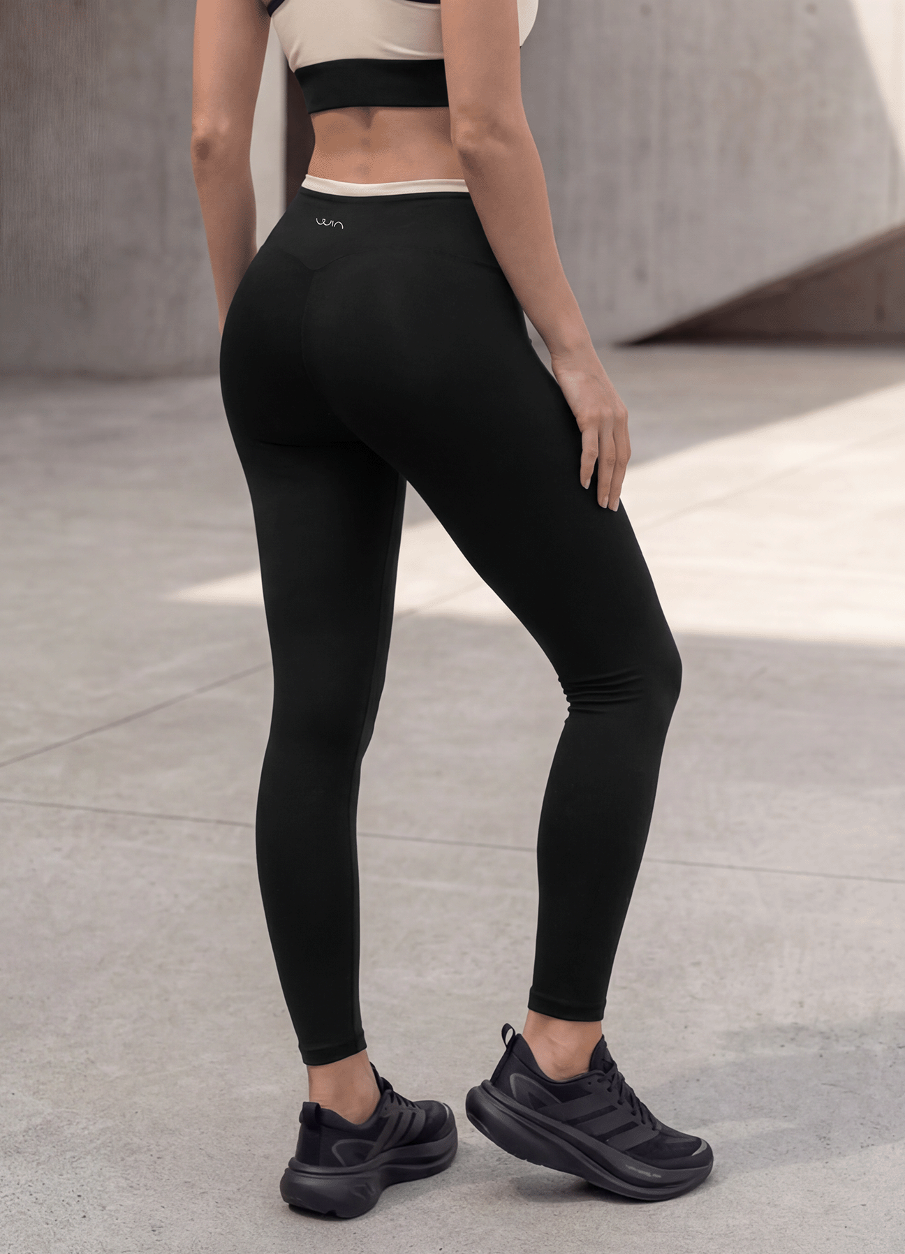 LEGGING EMANA SENSE - ECRU/BLACK