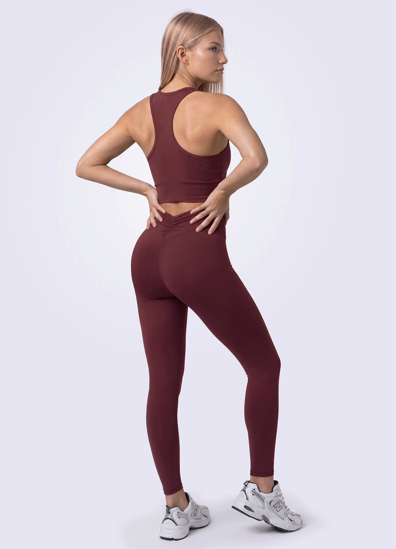 LEGGING EMANA POWER SCRUNCH - BURGUNDY