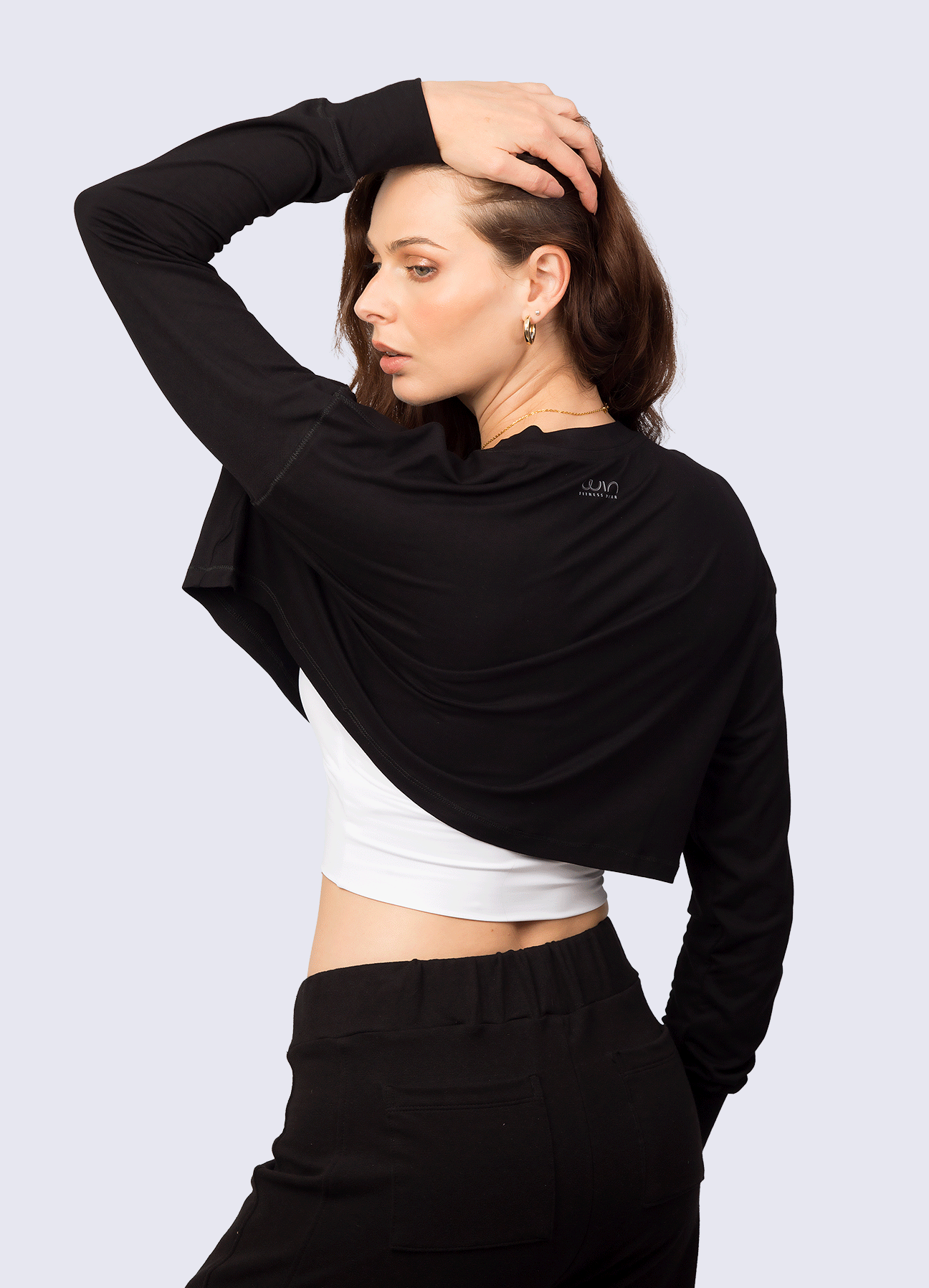 TSHIRT CROP SUPERNOVA - BLACK