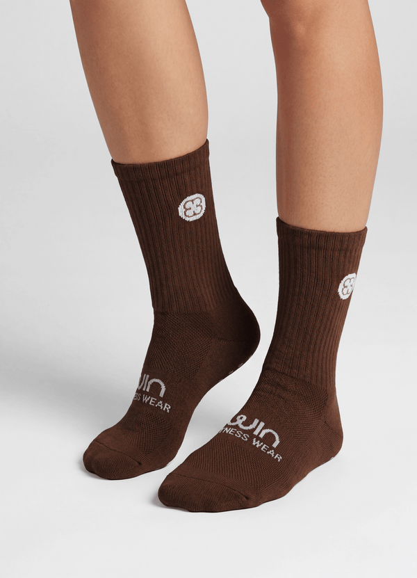PILATES SOCKS - DARK BROWN