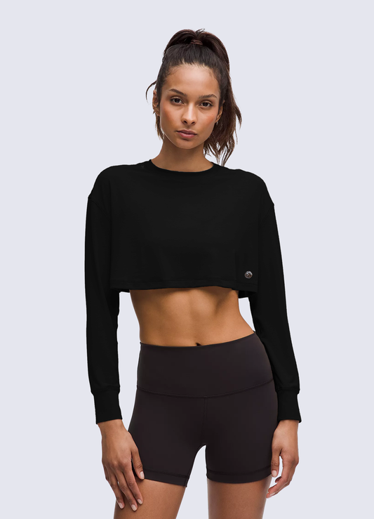 TSHIRT CROP SUPERNOVA - BLACK