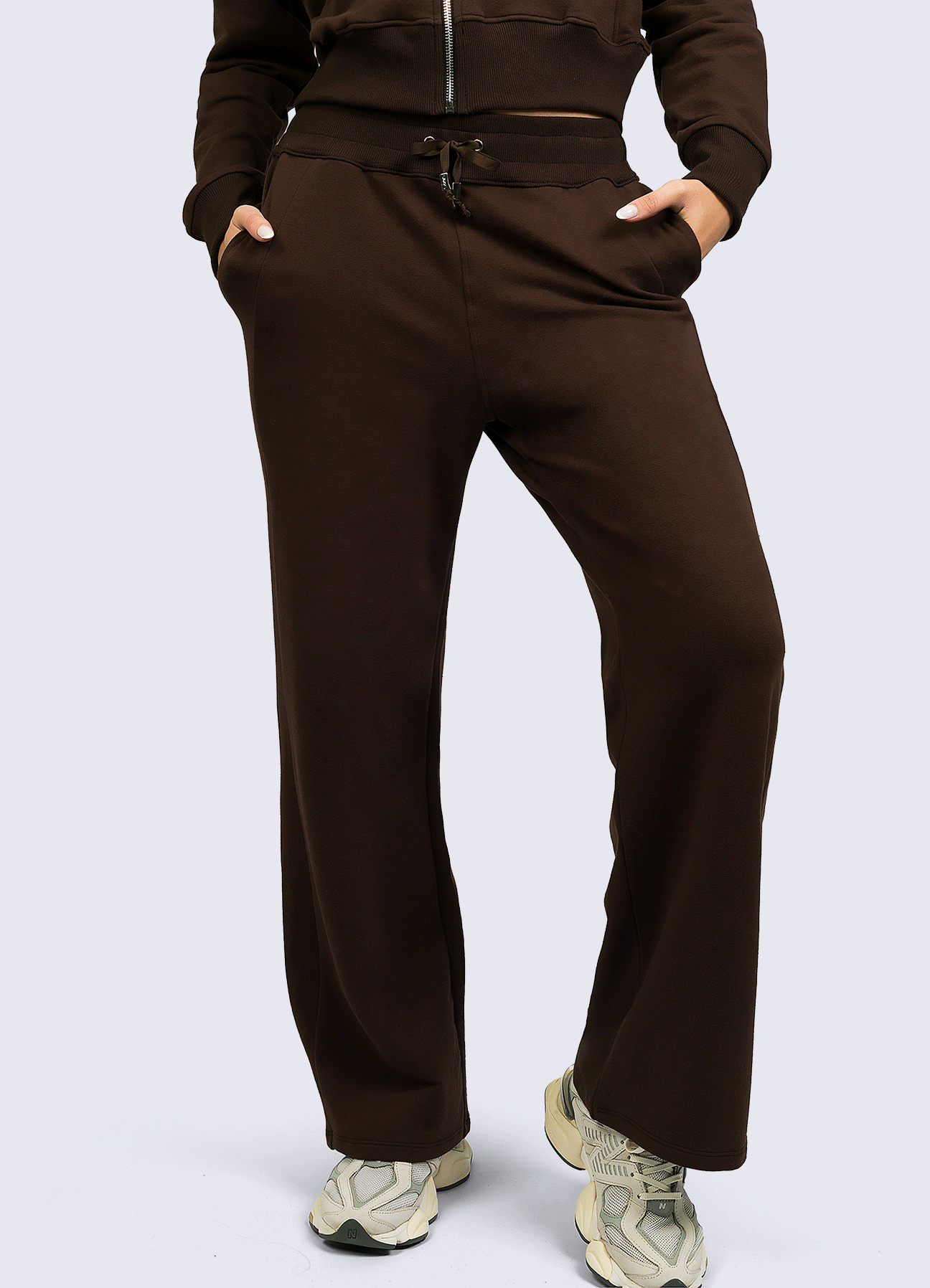 PANT ATHLEISURE - DARK BROWN