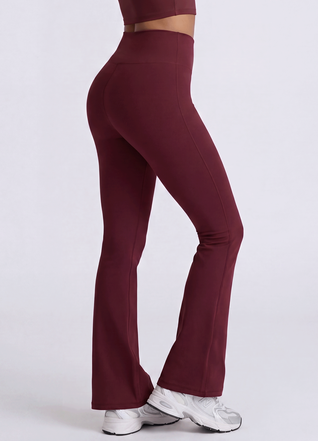 PANT EMANA FLARE BASIC - BURGUNDY