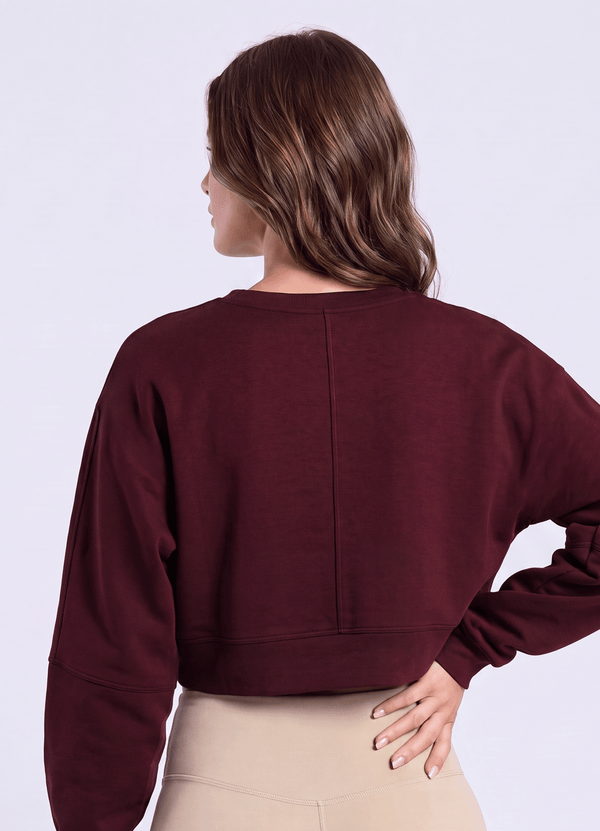 SWEATSHIRT SOFT LOUNGE - BURGUNDY