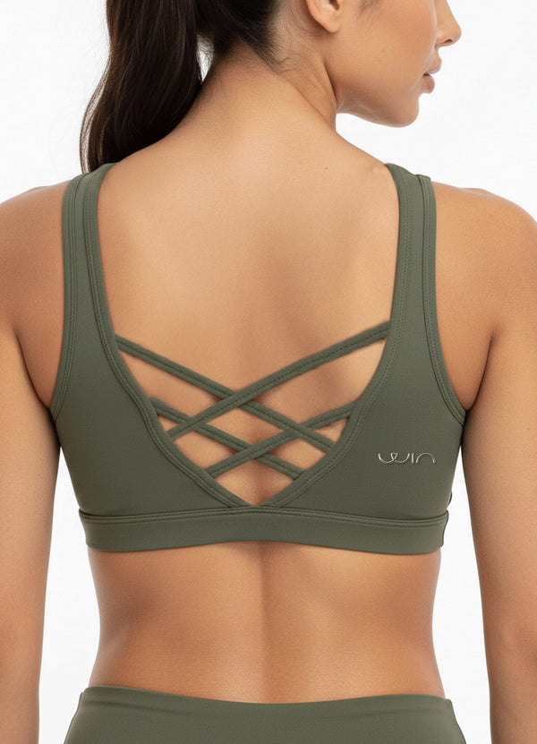 TOP EMANA CUT PERFECT  - ARMY GREEN