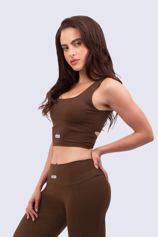 TOP EMANA SCULPT-BROWN