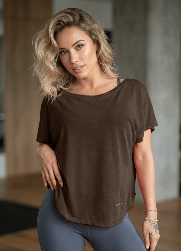 T-SHIRT MOTION - BROWN