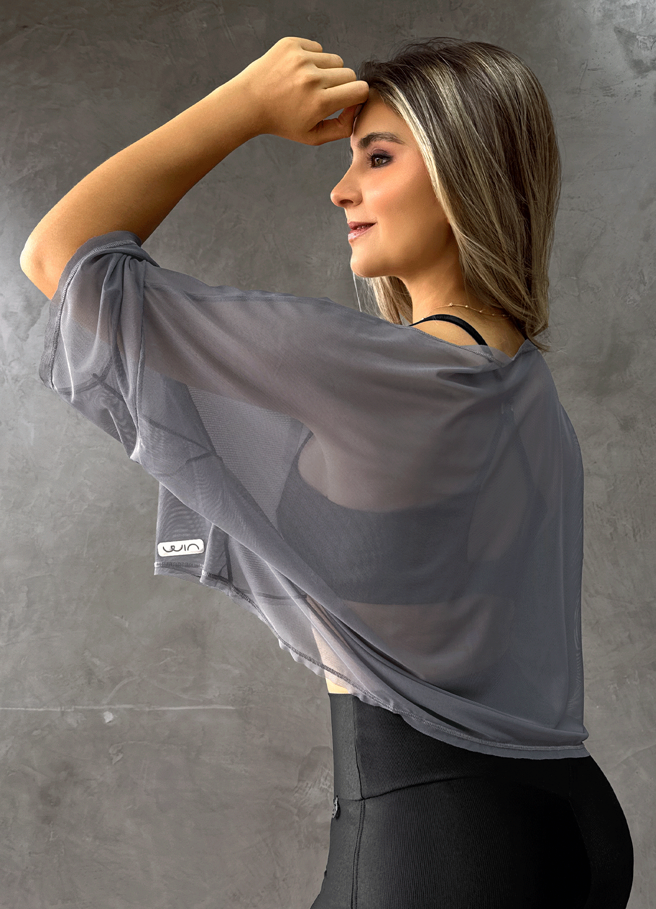 T-SHIRT CROP PERFECT-GRAY