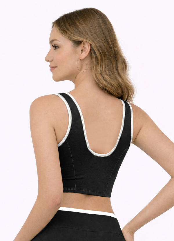 TOP EMANA CONTRAST - BLACK