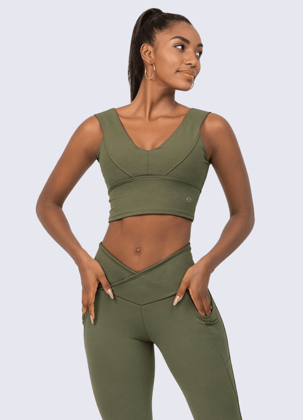 TOP EMANA PERFECT BELT - ARMY GREEN