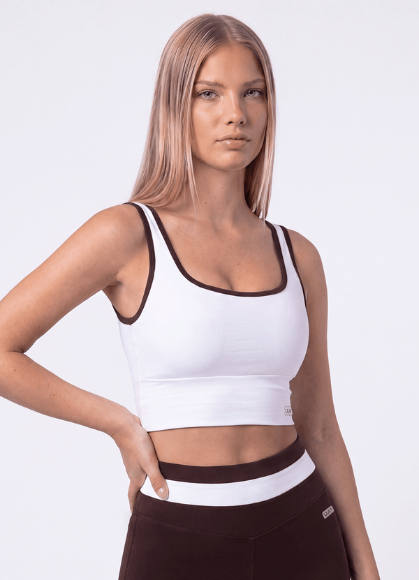 TOP EMANA BALANCE - WHITE/BROWN