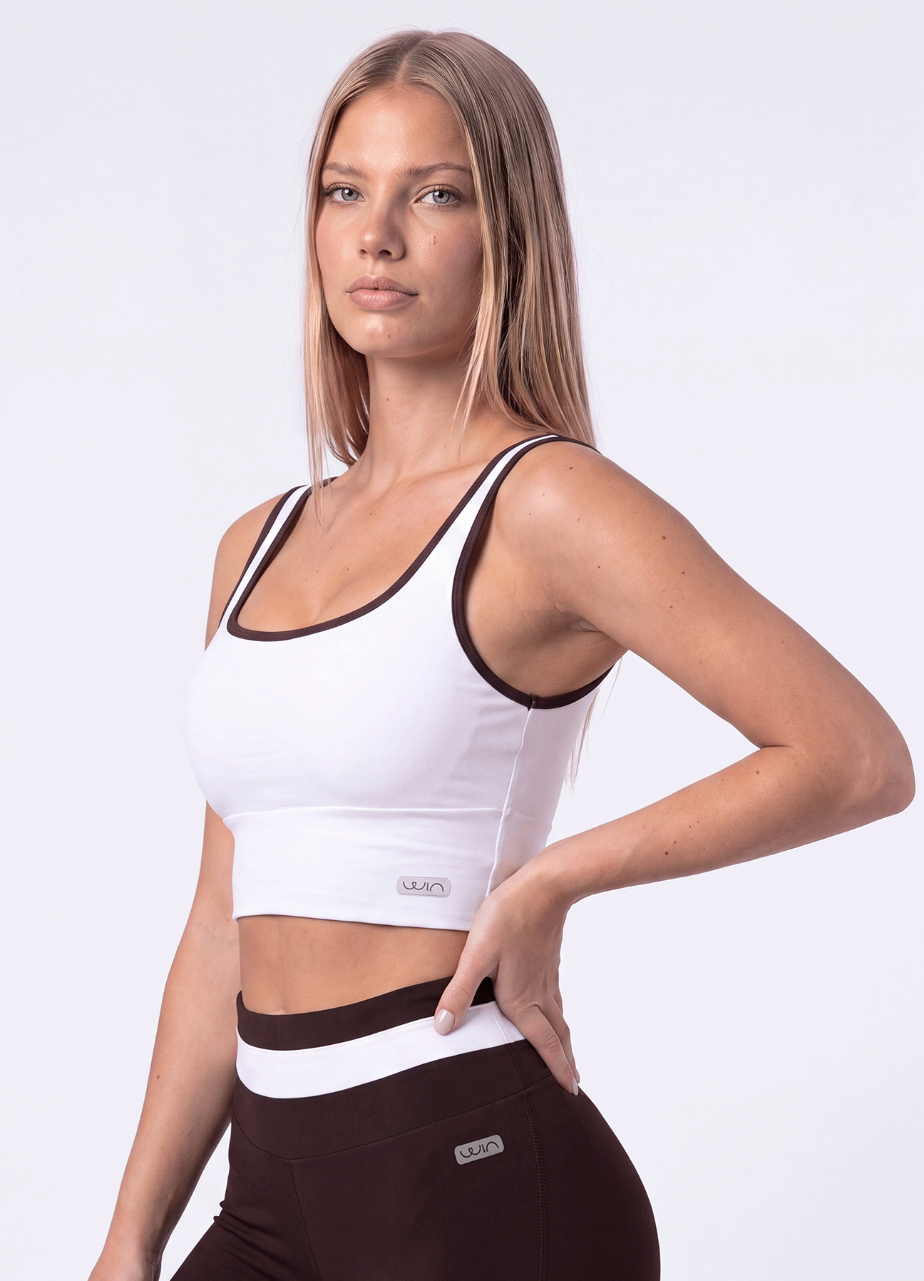 TOP EMANA BALANCE - WHITE/BROWN