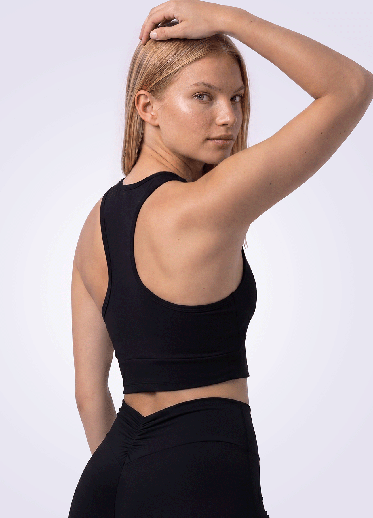 TOP EMANA POWER SCRUNCH - BLACK