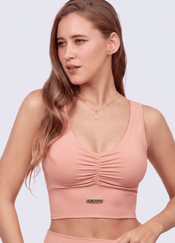 TOP SCRUNCH FRONT - SOFT PINK