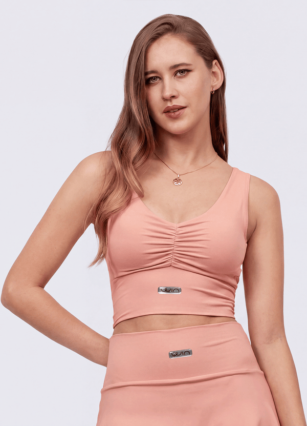 TOP SCRUNCH FRONT - SOFT PINK