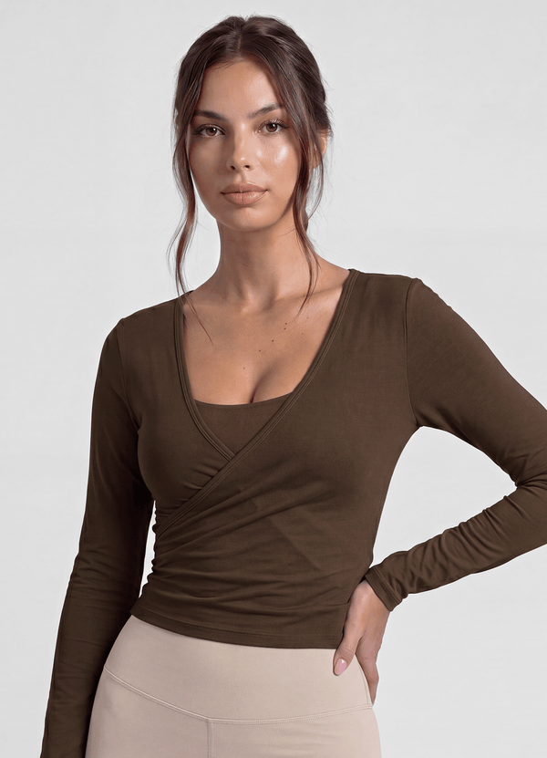TOP STUDIO CROSSBACK -DARK BROWN