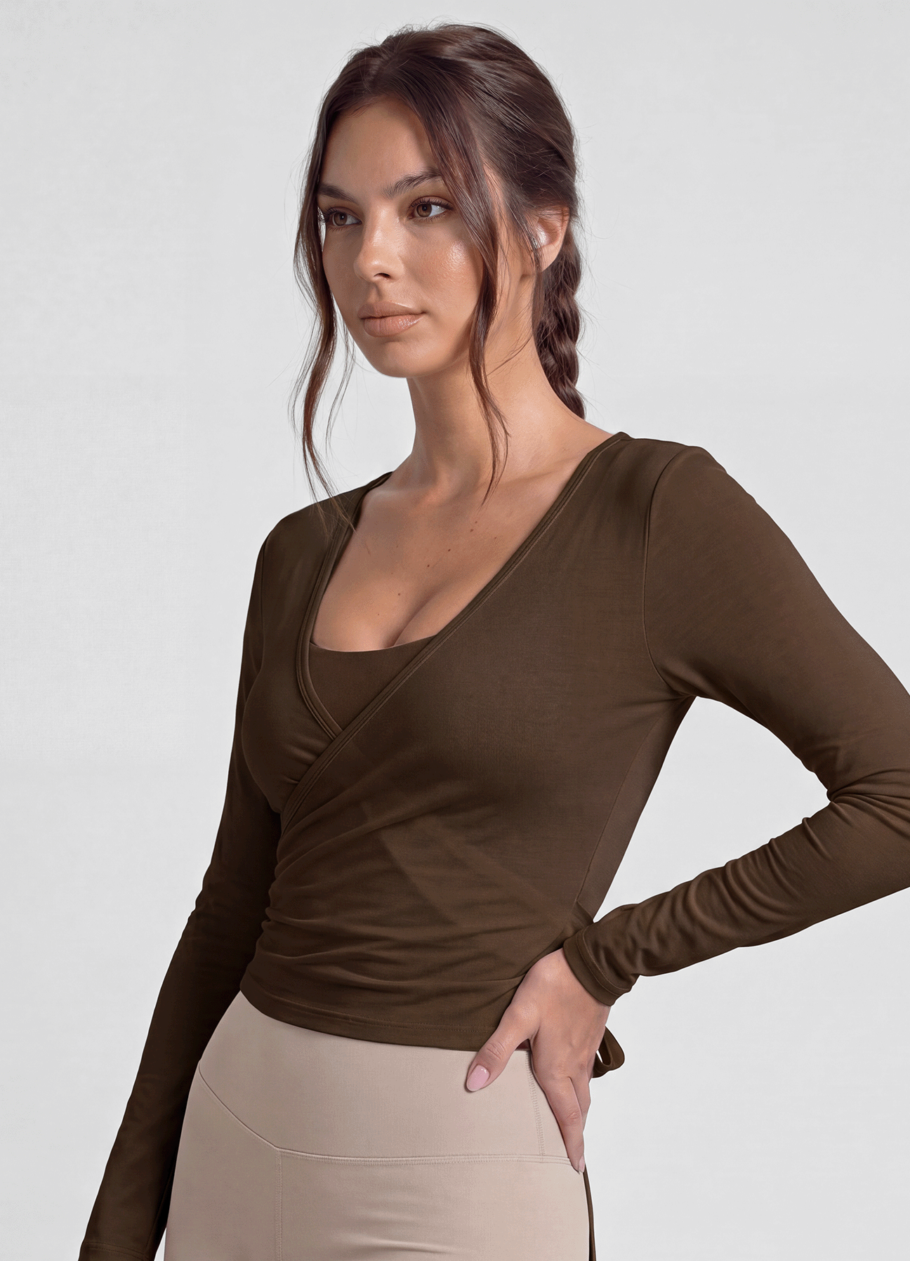 TOP STUDIO CROSSBACK -DARK BROWN