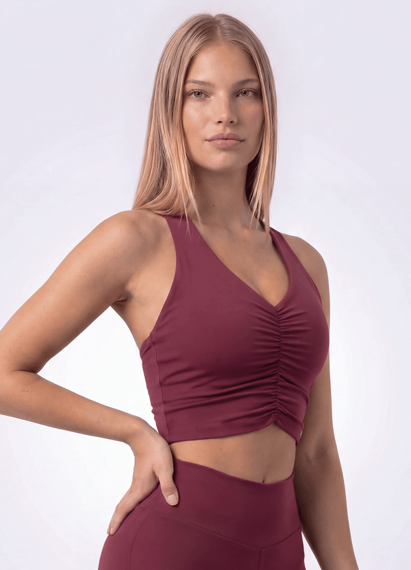 TOP EMANA POWER SCRUNCH - BURGUNDY