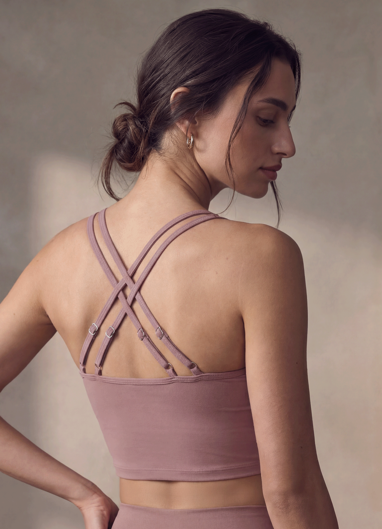 TOP EMANA V SCULPT - SMOKE MAUVE
