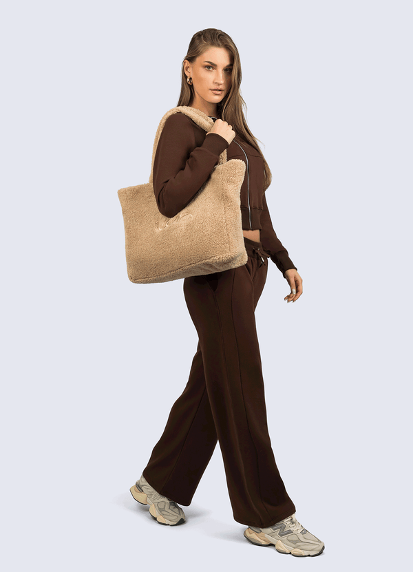 TOTE BAG FLEECE BEIGE