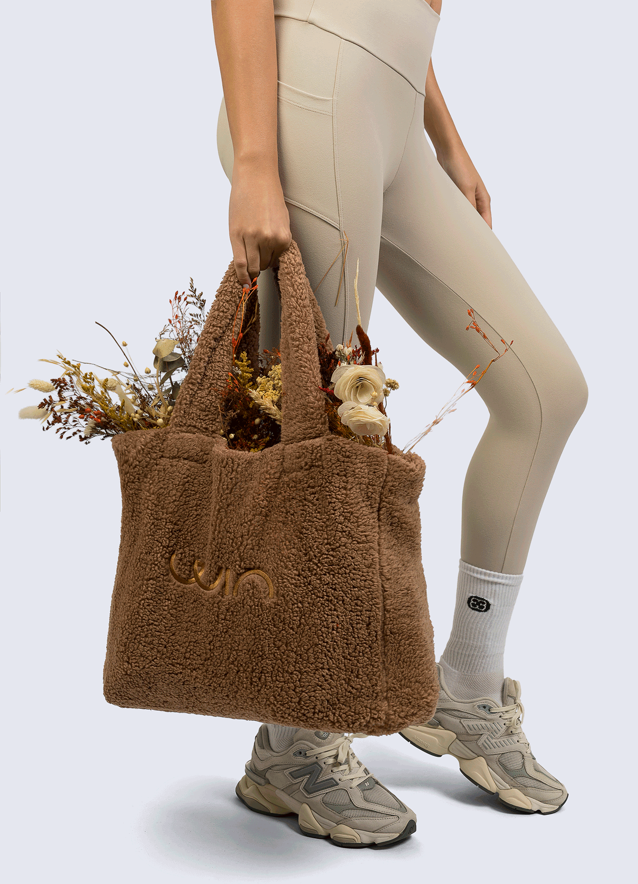 TOTE BAG FLEECE BROWN