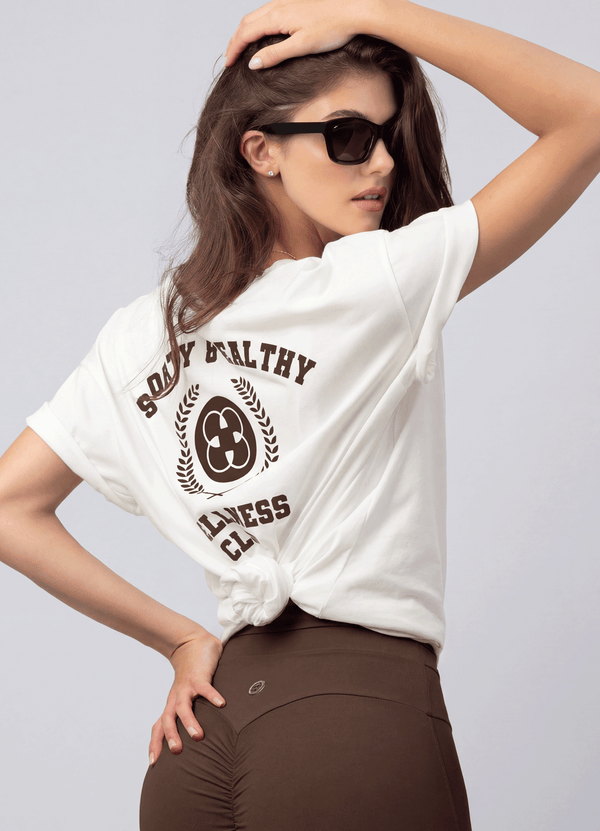 T-SHIRT WELLNESS CLUB - ECRU