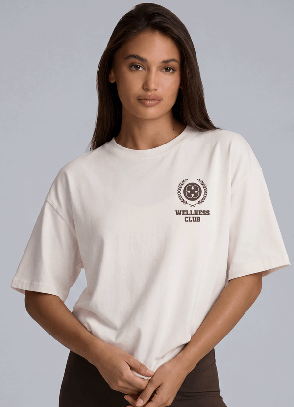 T-SHIRT WELLNESS CLUB - ECRU