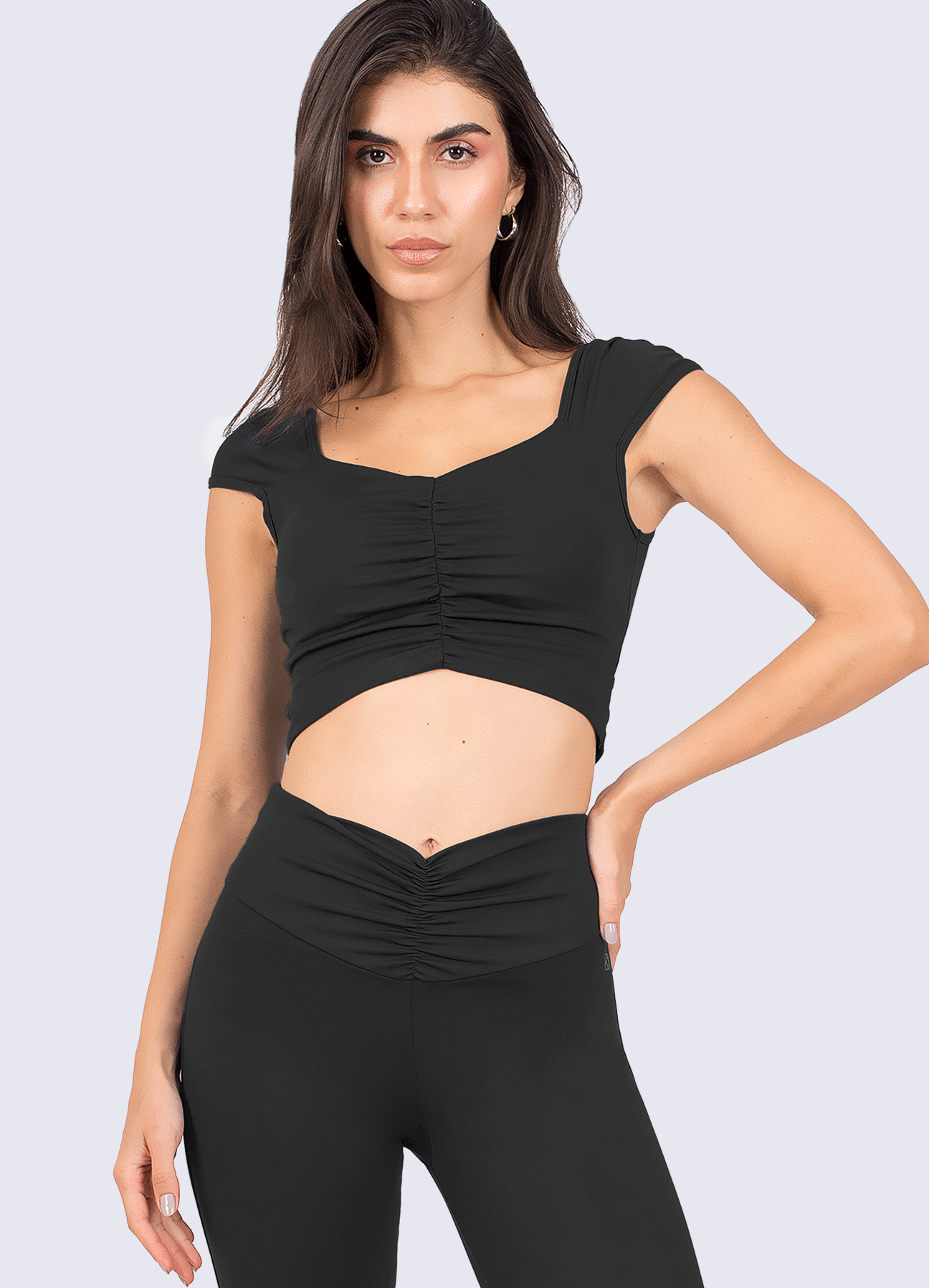 CROP EMANA FLOW - BLACK