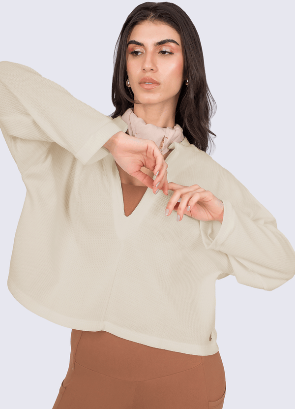 SWEATSHIRT SPACE - BEIGE